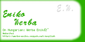 eniko werba business card